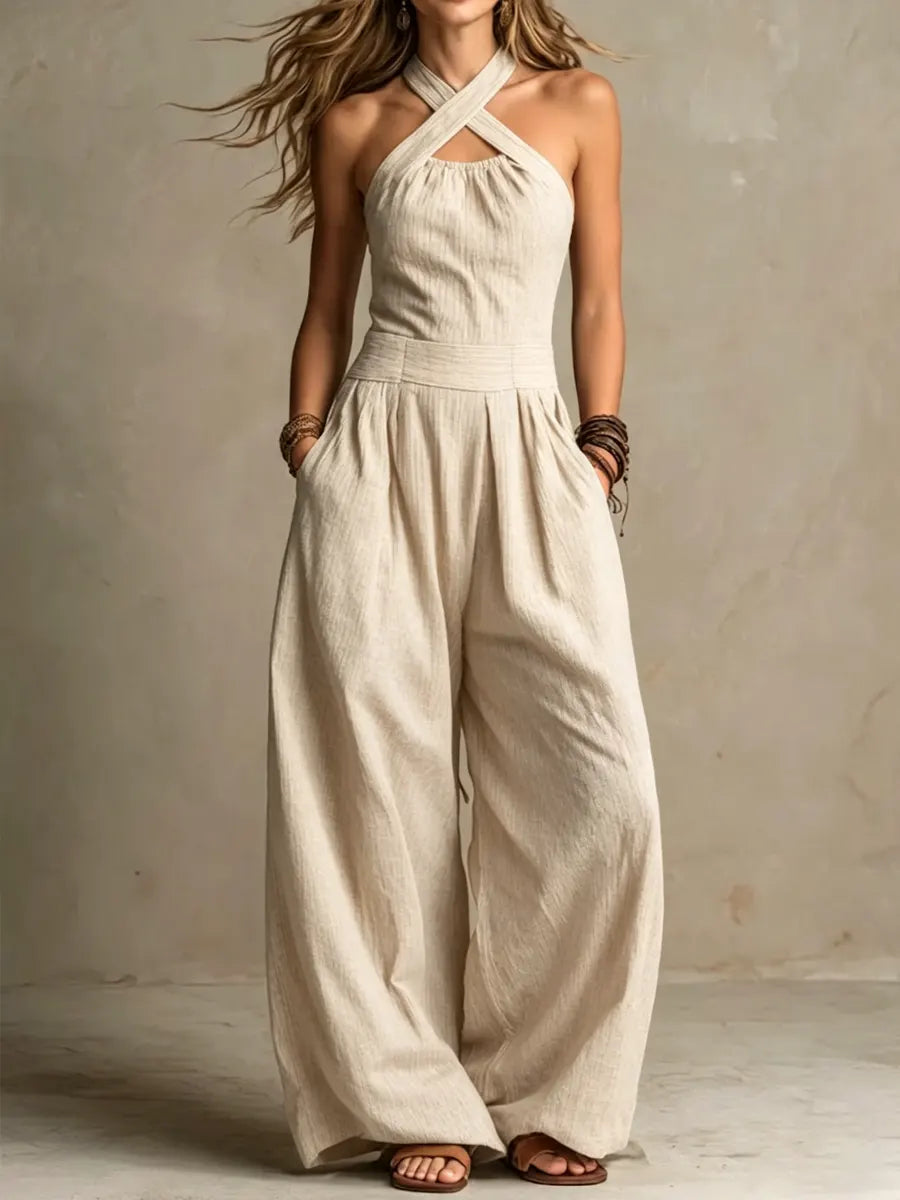 Ariana | Elegant jumpsuit med krydset u-ringning