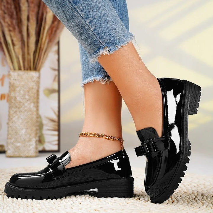 Emma | Orthopedic Loafers Patent Læder Slip-On Chunky Sål
