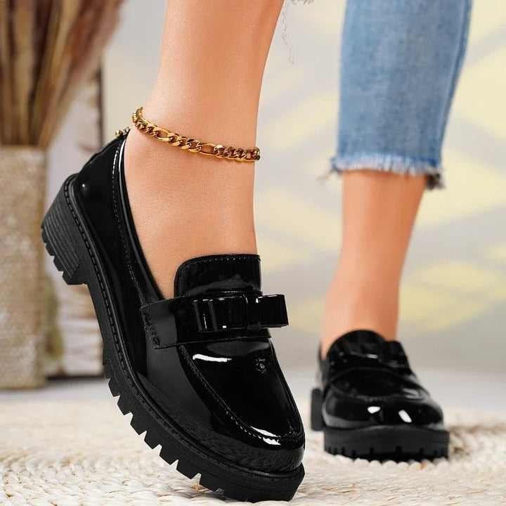 Emma | Orthopedic Loafers Patent Læder Slip-On Chunky Sål