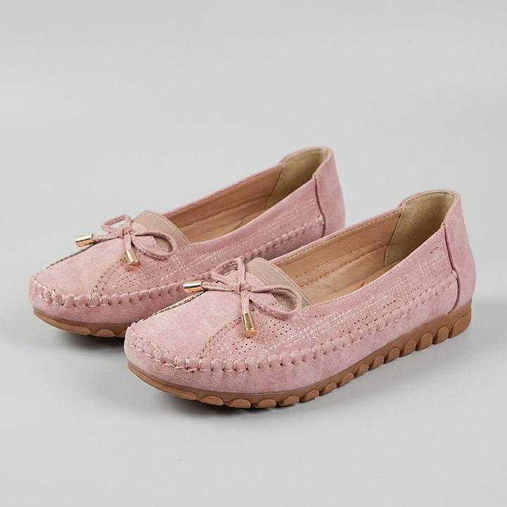 Agnes | Ortopædiske Loafers Perforeret Slip-On Komfort Sløjfe