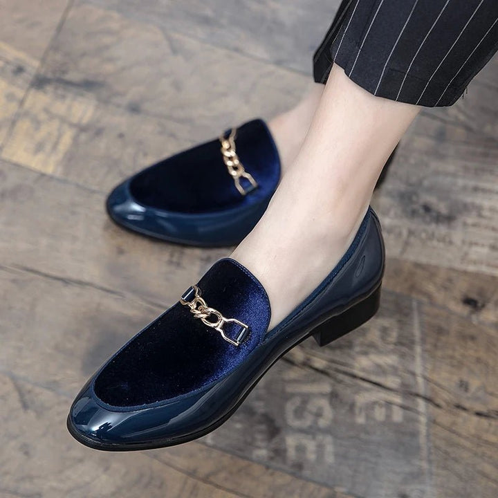 Henrik | Ortopædiske Loafers Slip-On Velour Guldkæde Komfort