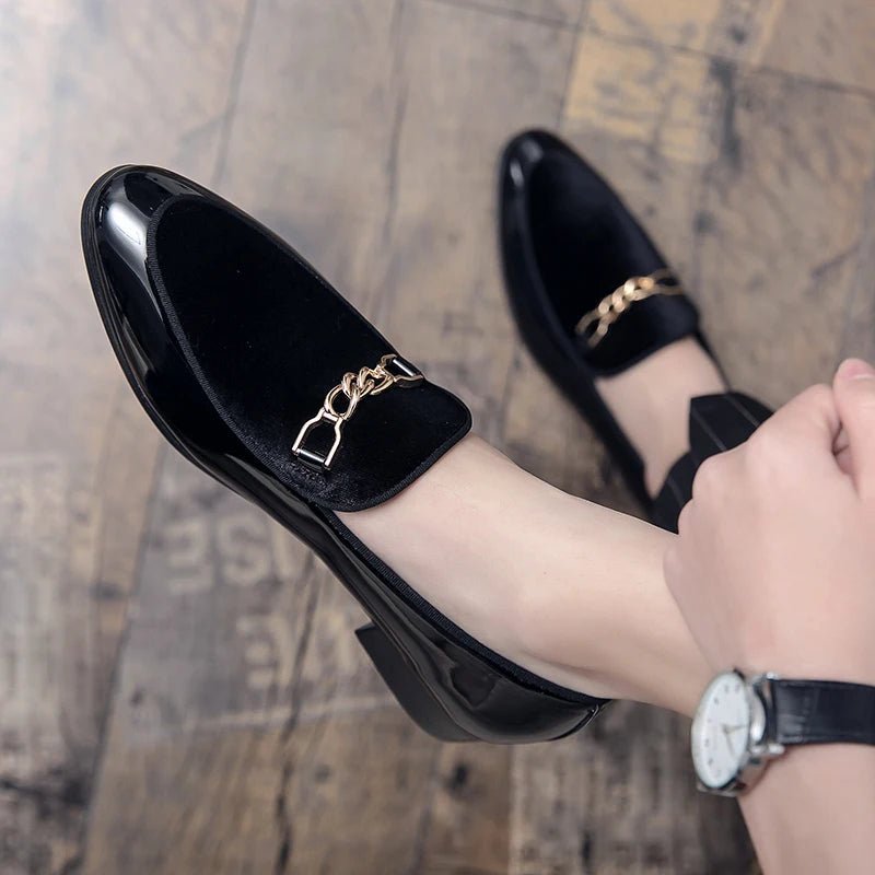 Henrik | Ortopædiske Loafers Slip-On Velour Guldkæde Komfort