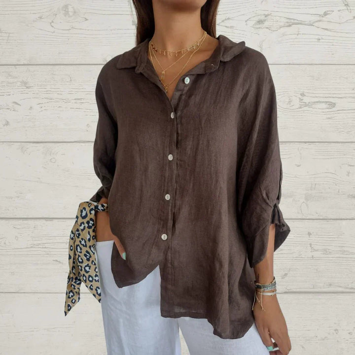 Marie | Stilfuld Casual Skjorte med Knapper