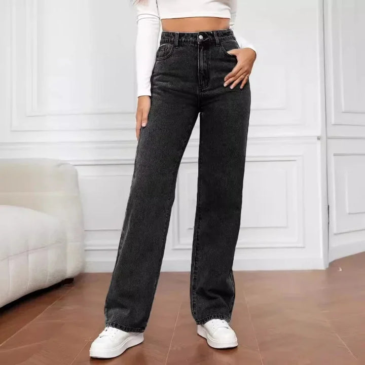 Hanna | Dame Høj Talje Wide Leg Jeans